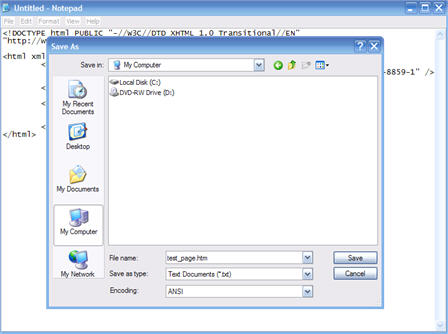 Save as plain text in Notepad