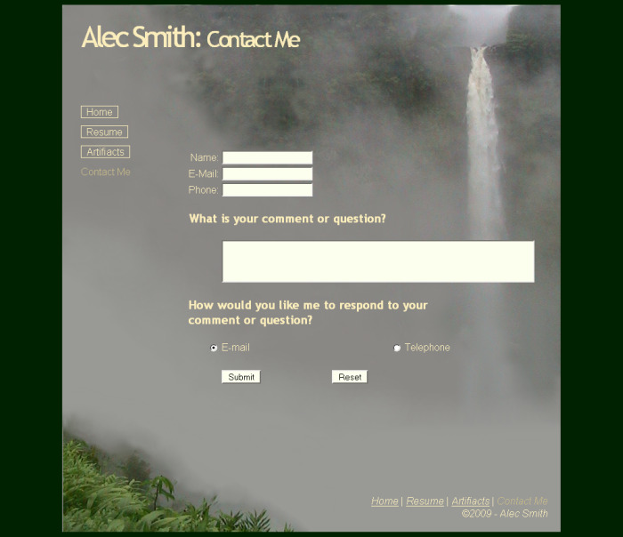 Student 2 Contact Page