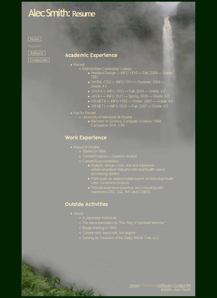 Student 2 Resume Page
