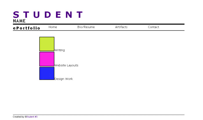 Student 3 Artifacts Page