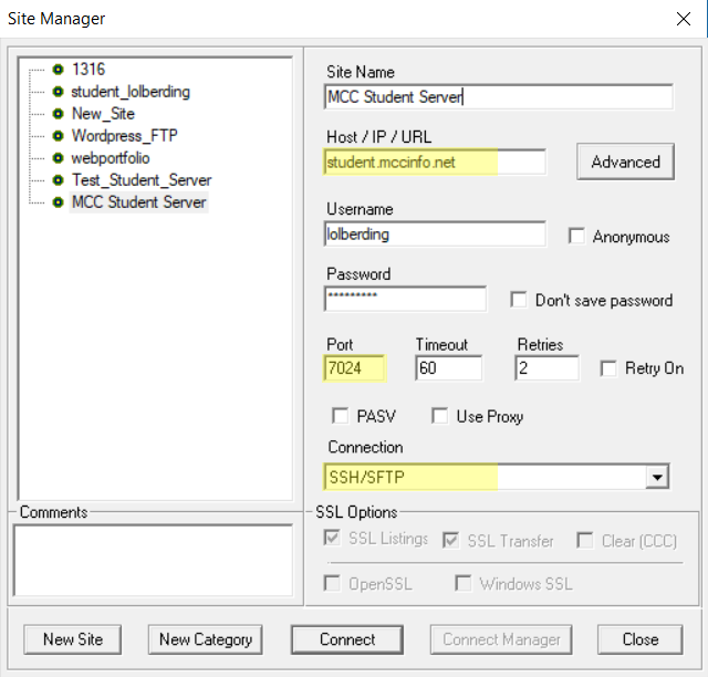 Core FTP Site Manager